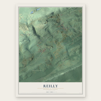 Reilly, Pennsylvania map print, the full design