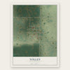 Tolley, North Dakota map print, the full design