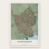 Lindenhurst, New York map print, the full design