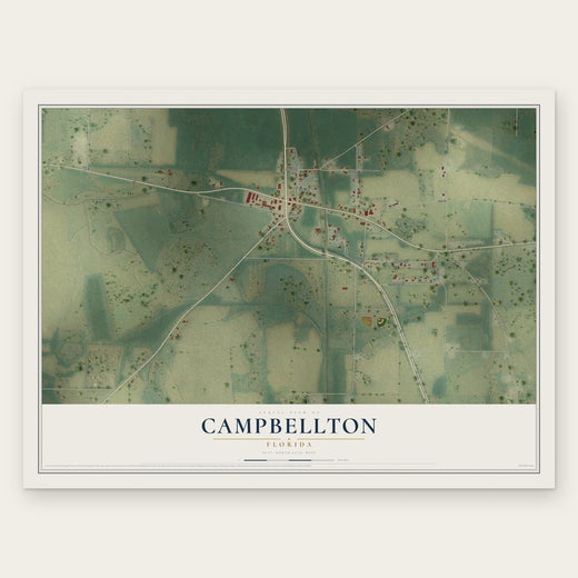 Campbellton, Florida map print, the full design