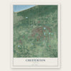Chesterton, Indiana map print, the full design