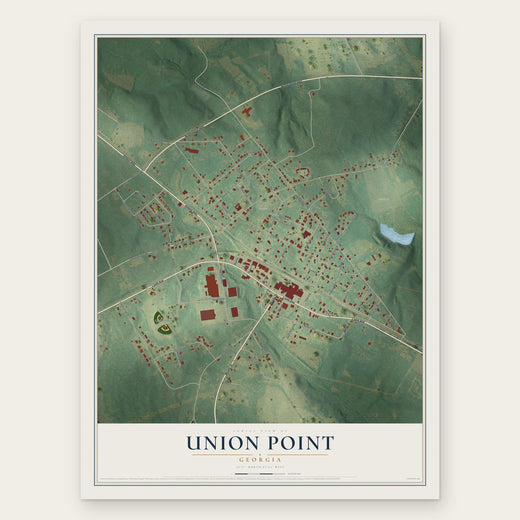 Union Point, Georgia map print, the full design