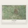Taylor, Texas map print, the full design