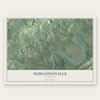 Surgoinsville, Tennessee map print, the full design