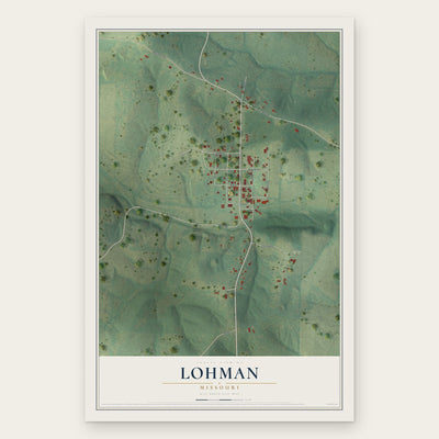 Lohman, Missouri map print, the full design