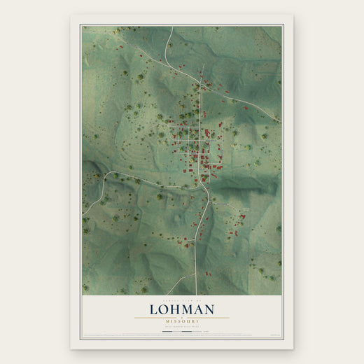 Lohman, Missouri map print, the full design