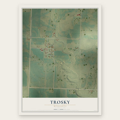 Trosky, Minnesota map print, the full design
