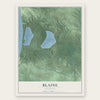 Blaine, Michigan map print, the full design