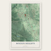 Boston Heights, Ohio map print, the full design