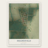 Hughesville, Missouri map print, the full design