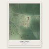 Virginia, Nebraska map print, the full design