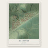 St. David, Illinois map print, the full design