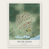 Silver Creek, Nebraska map print, the full design