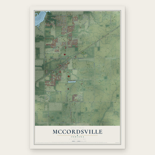 McCordsville, Indiana map print, the full design