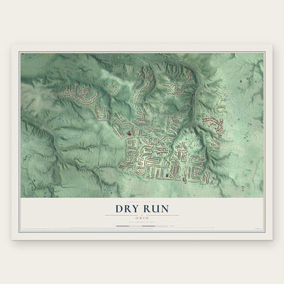Dry Run, Ohio map print, the full design