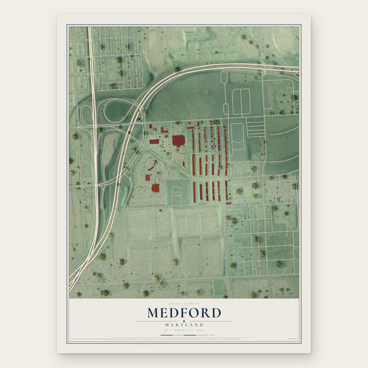 Medford, Maryland map print, the full design