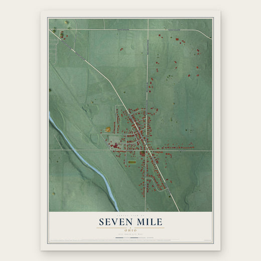 Seven Mile, Ohio map print, the full design
