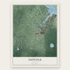 Suffolk, Virginia map print, the full design