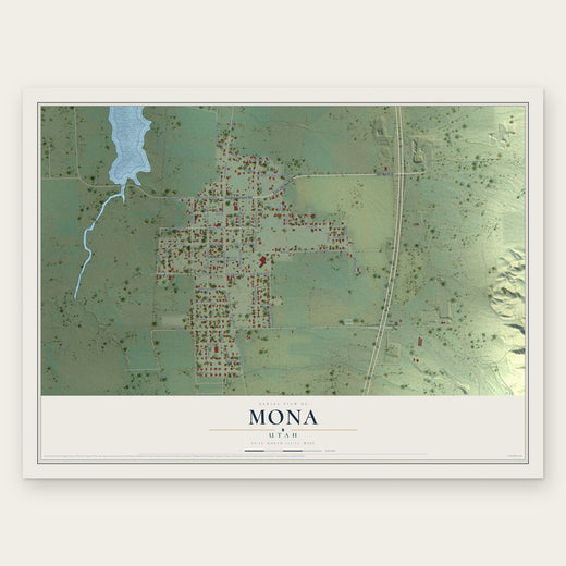 Mona, Utah map print, the full design