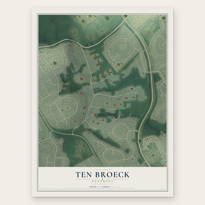 Ten Broeck, Kentucky map print, the full design