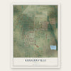 Krugerville, Texas map print, the full design