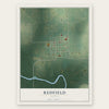 Redfield, Kansas map print, the full design