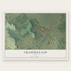 Cranfills Gap, Texas map print, the full design