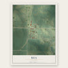 Rea, Missouri map print, the full design