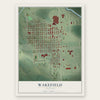 Wakefield, Nebraska map print, the full design