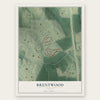 Brentwood, Georgia map print, the full design