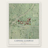 Capitol Gateway, Georgia map print, the full design