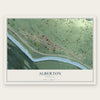Alberton, Montana map print, the full design