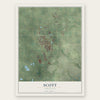 Scott, Louisiana map print, the full design