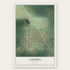 Cherry, Illinois map print, the full design