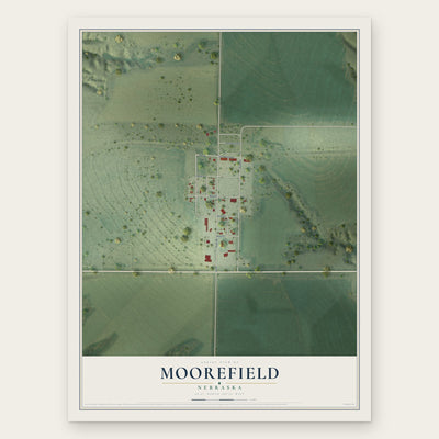 Moorefield, Nebraska map print, the full design