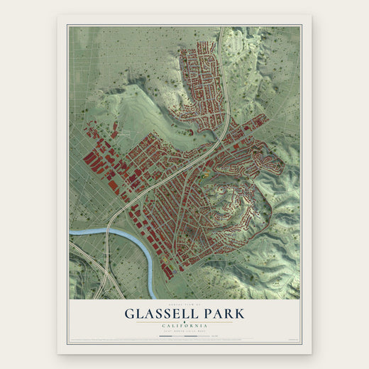 Glassell Park, California map print, the full design