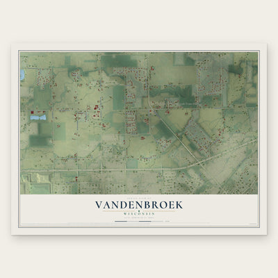 Vandenbroek, Wisconsin map print, the full design