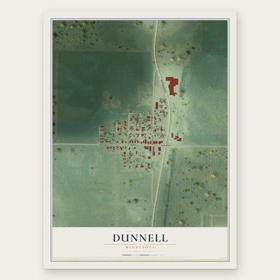 Dunnell, Minnesota map print, the full design