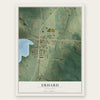 Erhard, Minnesota map print, the full design