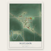 Mantador, North Dakota map print, the full design