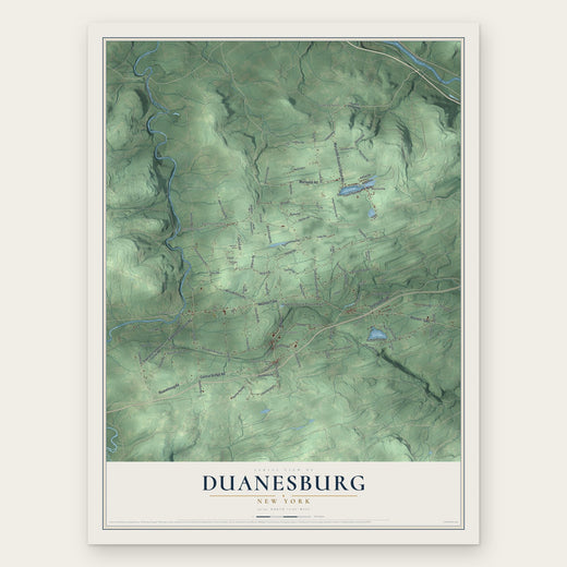 Duanesburg, New York map print, the full design