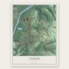 Cleves, Ohio map print, the full design
