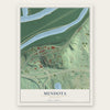 Mendota, Minnesota map print, the full design