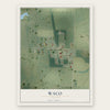 Waco, Missouri map print, the full design