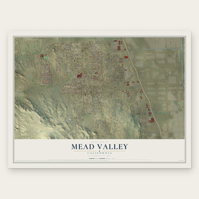 Mead Valley, California map print, the full design