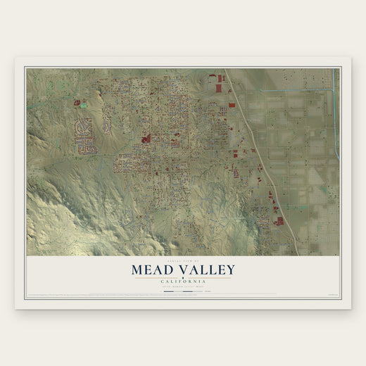 Mead Valley, California map print, the full design