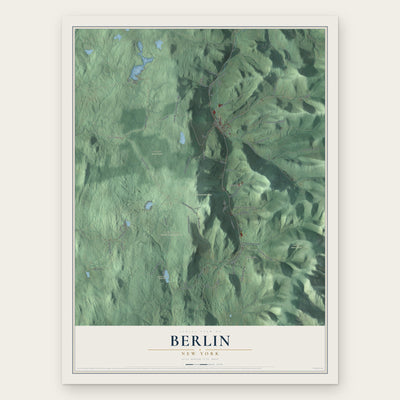 Berlin, New York map print, the full design