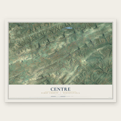 Centre, Perry County, Pennsylvania map print, the full design