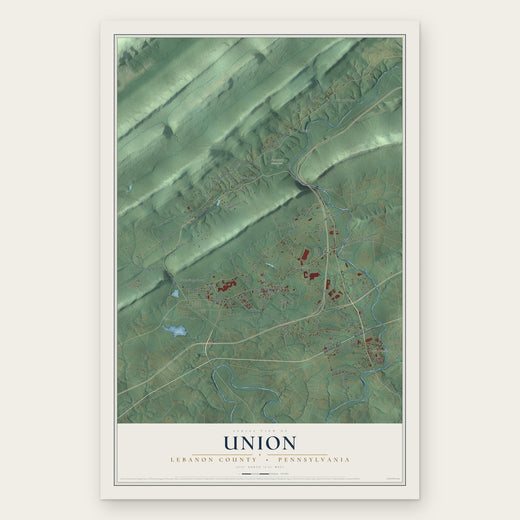 Union, Lebanon County, Pennsylvania map print, the full design
