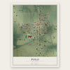 Polo, Missouri map print, the full design